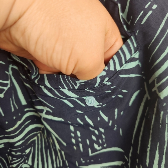 Patagonia Men’s Baggies Long Casual Swim Trunk Shorts Navy Palm Print Medium - Picture 8 of 15